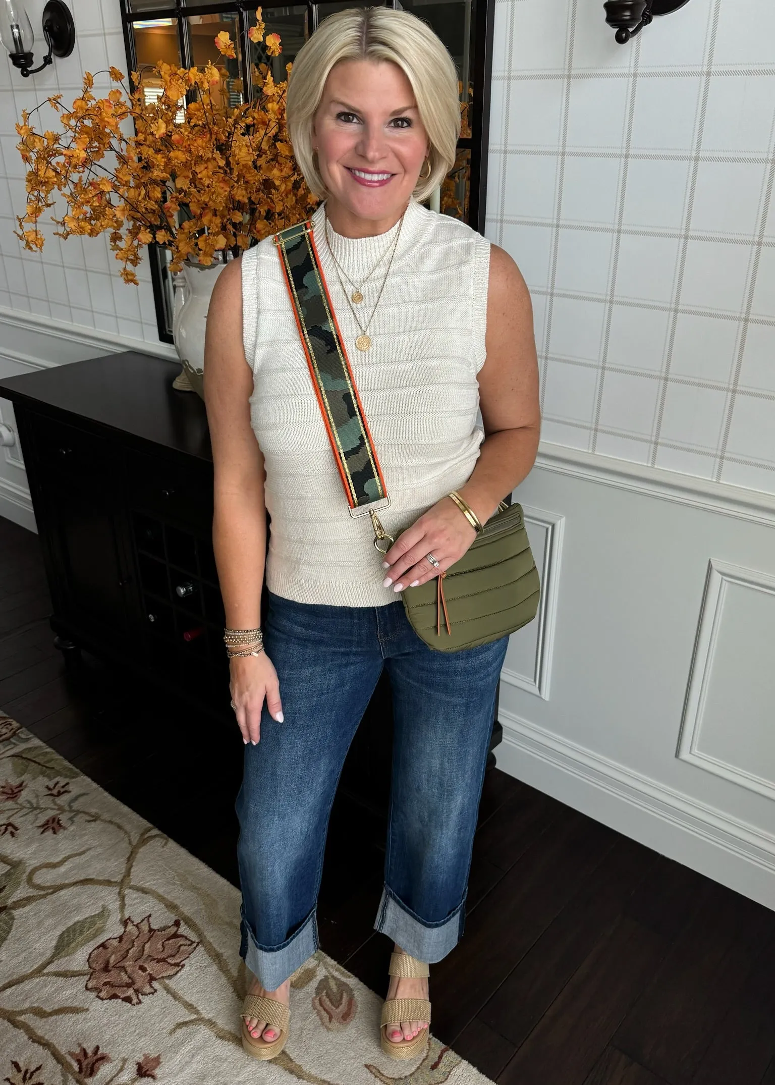 Olive Green Crossbody with Coordinating  Strap