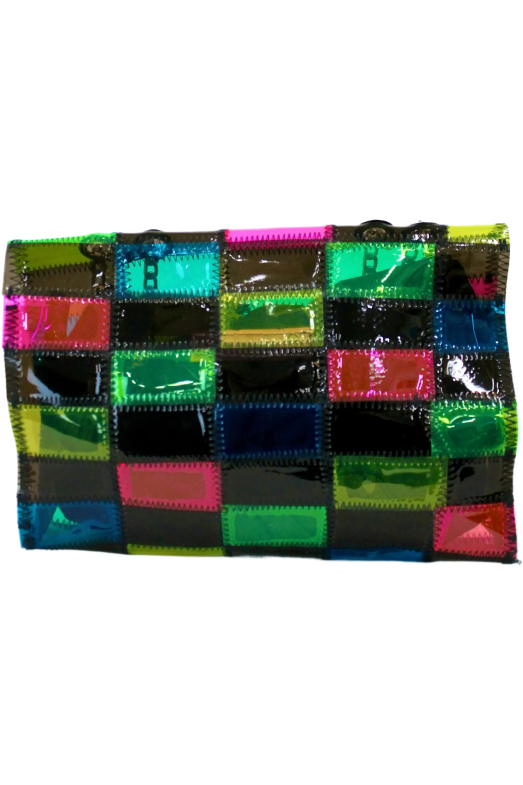 Patchwork Plastic Shoulder Bag