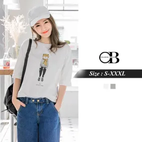 PRINTED GRAPHIC CREW NECK TOPS