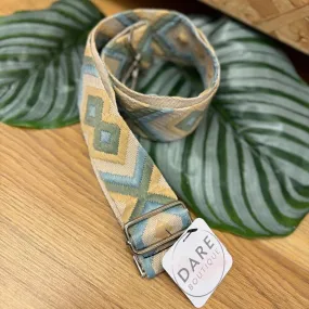 Replaceable Handbag Strap - Aztec pale blue