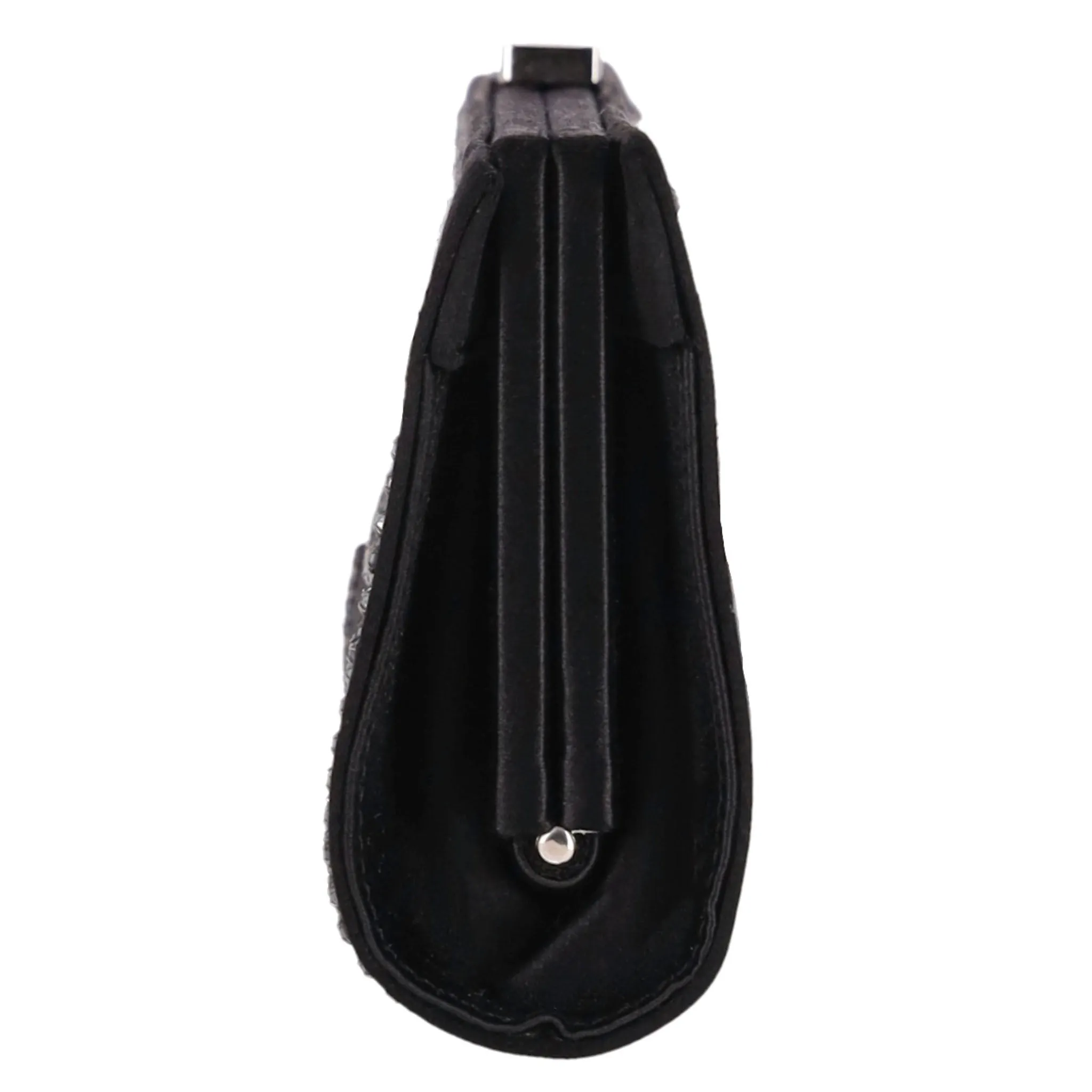 Roger Vivier Crystal Embellished Satin Clutch Bag