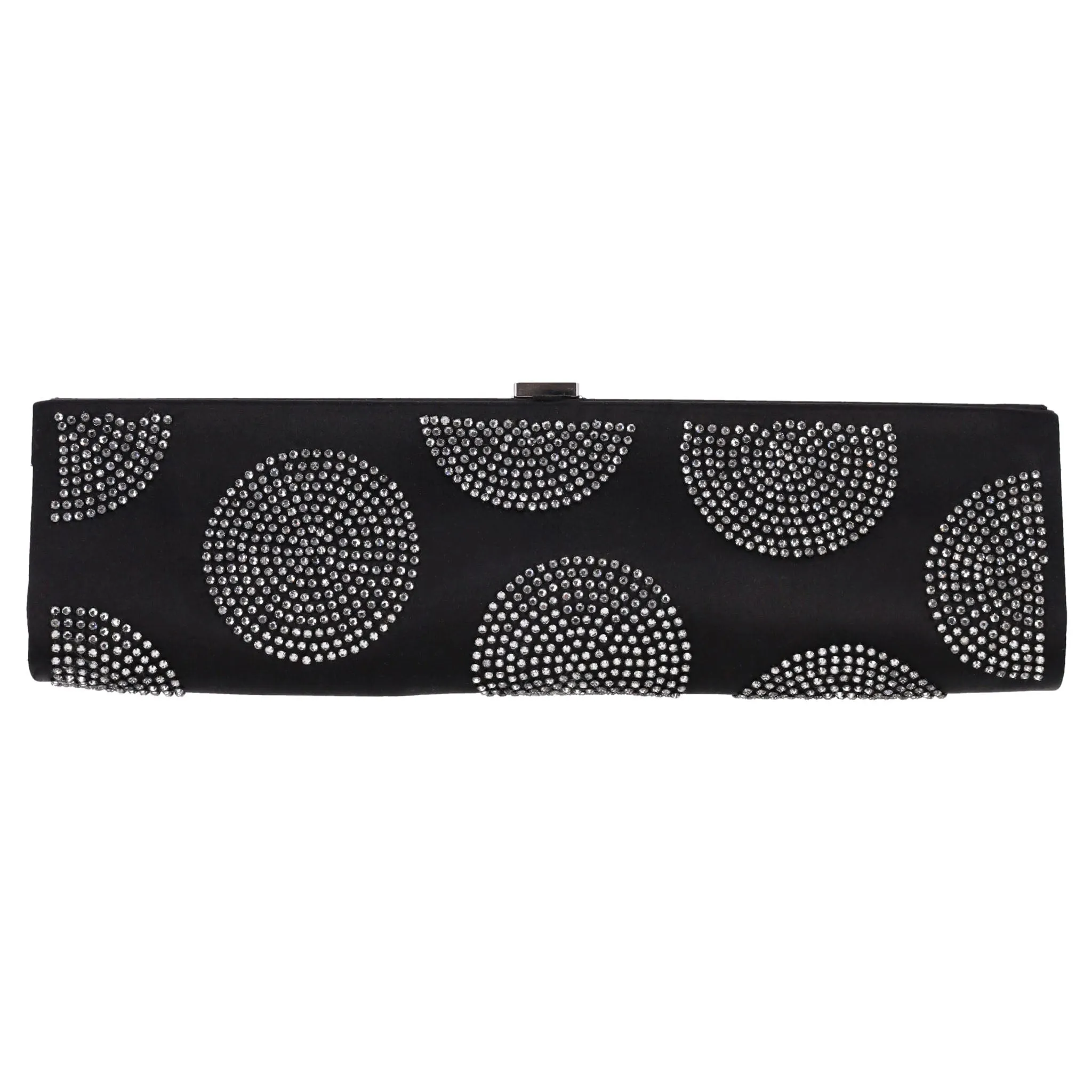 Roger Vivier Crystal Embellished Satin Clutch Bag
