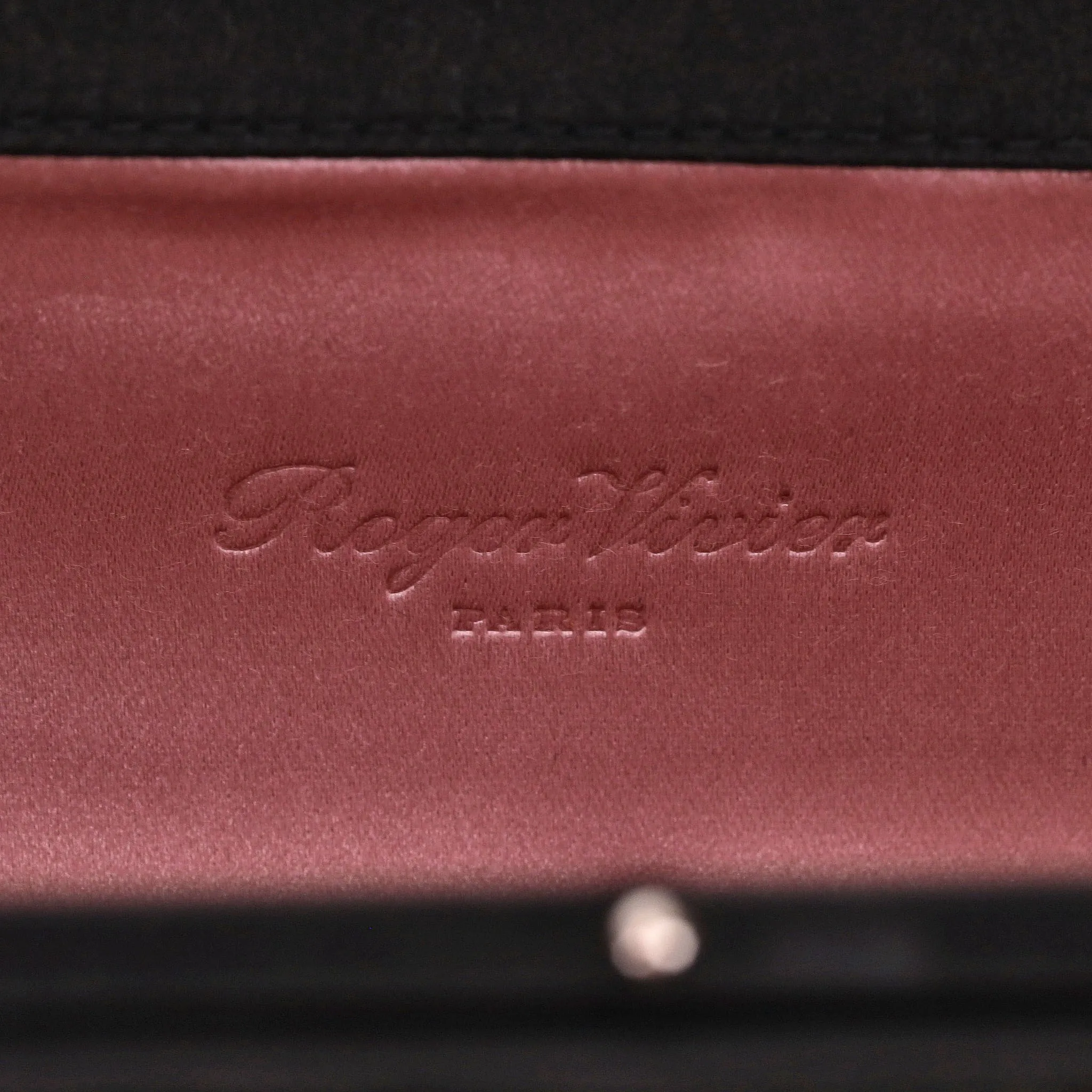 Roger Vivier Crystal Embellished Satin Clutch Bag
