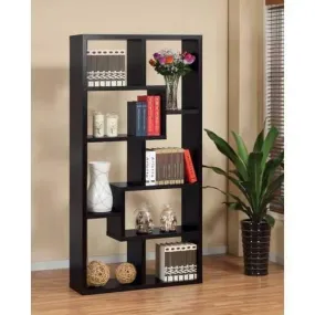 Roomy Bookcase With Designer Exhibiting Space, Black