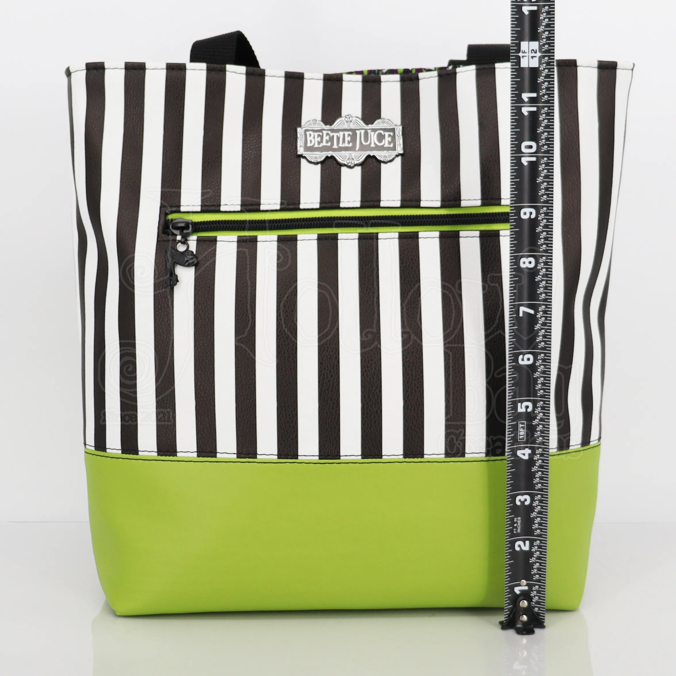 SM Tote - BJ Danger Noodles Striped & Green