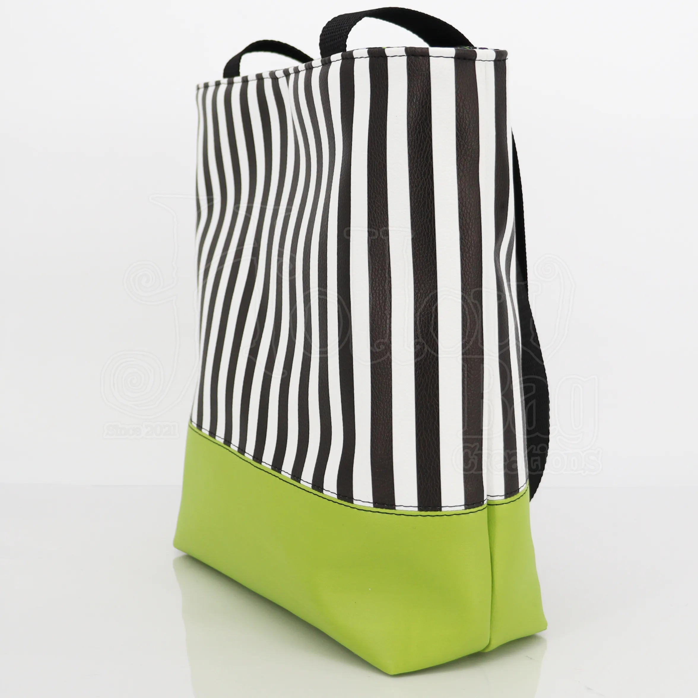 SM Tote - BJ Danger Noodles Striped & Green