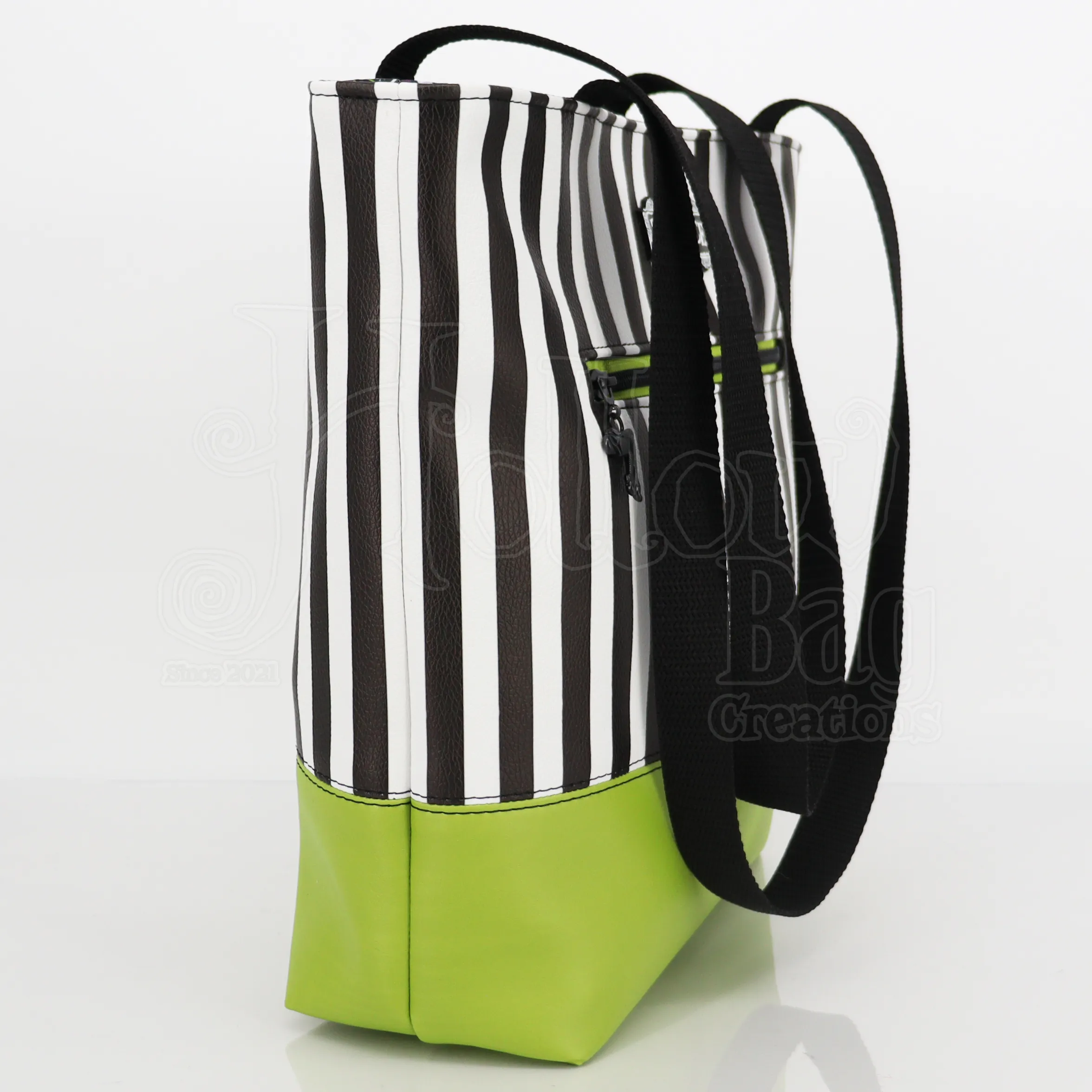 SM Tote - BJ Danger Noodles Striped & Green