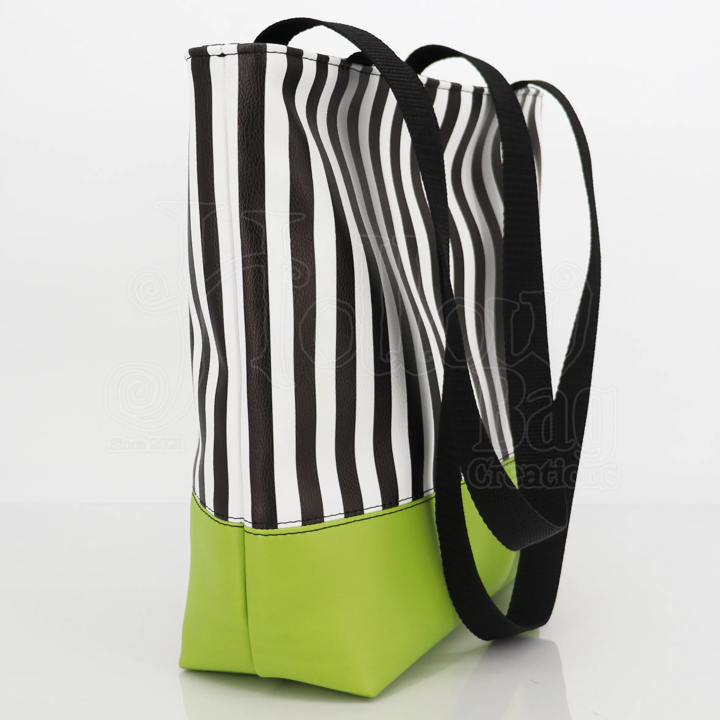 SM Tote - BJ Danger Noodles Striped & Green