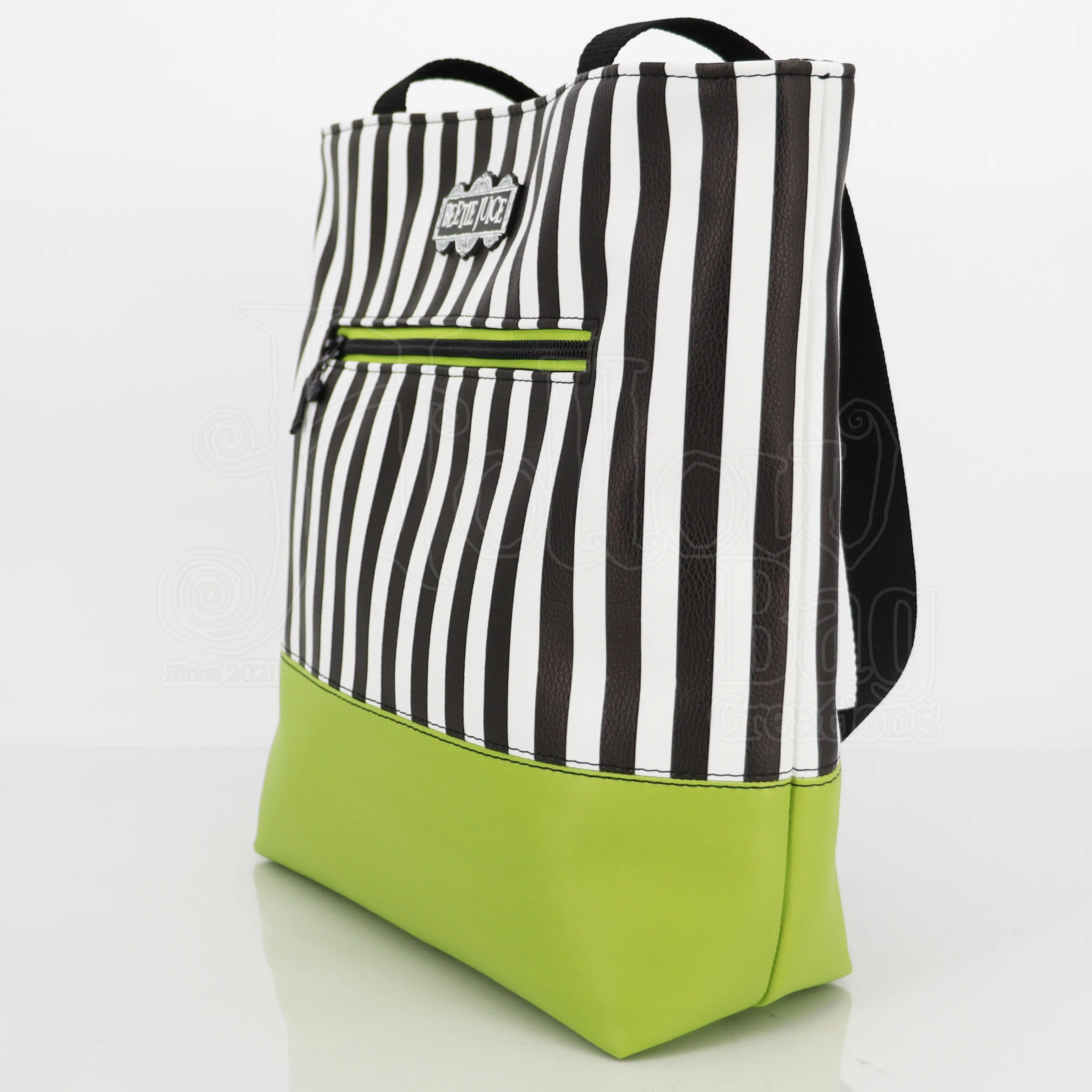 SM Tote - BJ Danger Noodles Striped & Green
