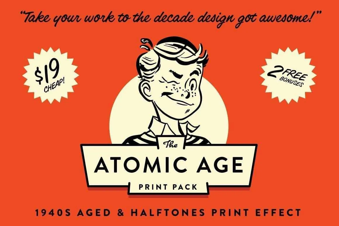 The Atomic Age Print Kit for Adobe Photoshop