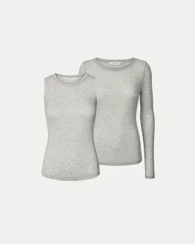 THE DELICATE PACK - FERMI & ALBERTE SILK - LIGHT GREY MELANGE