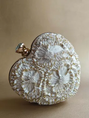 The Floral Heart Sling In Pearl White