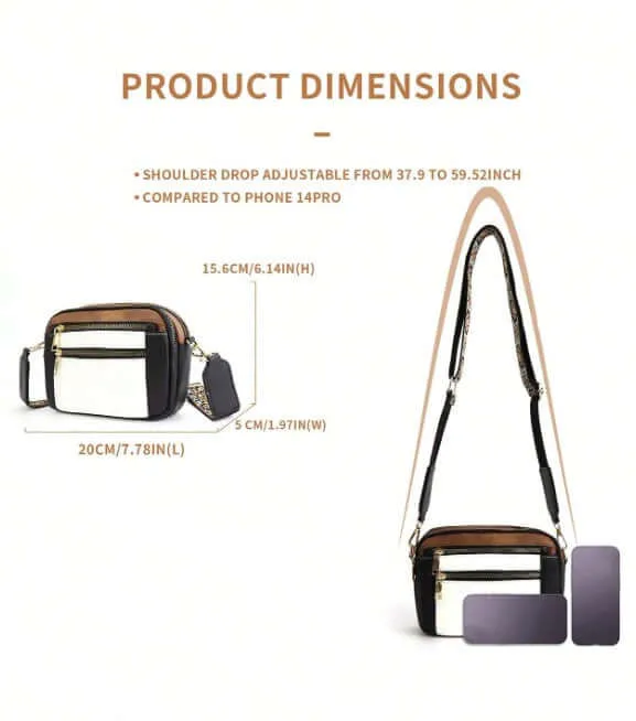 The NATASHA Crossbody Bag (white/black)