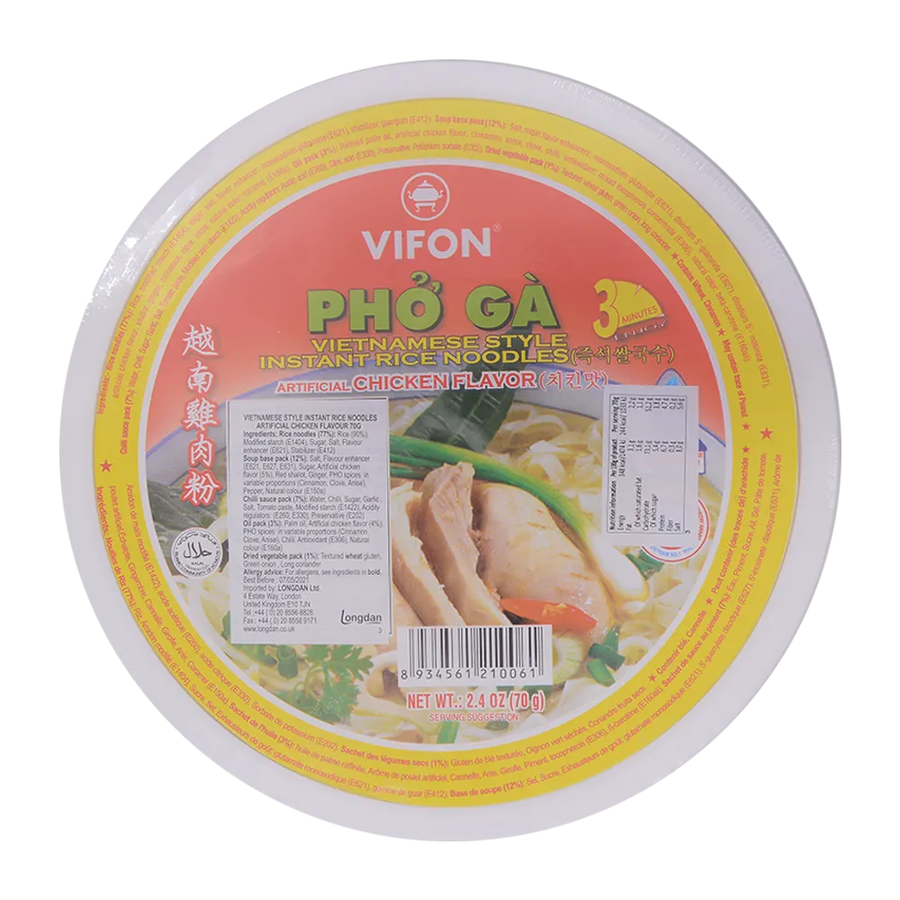 Vifon Vietnamese Pho Chicken Flavour Bowl 70g (Case 12)
