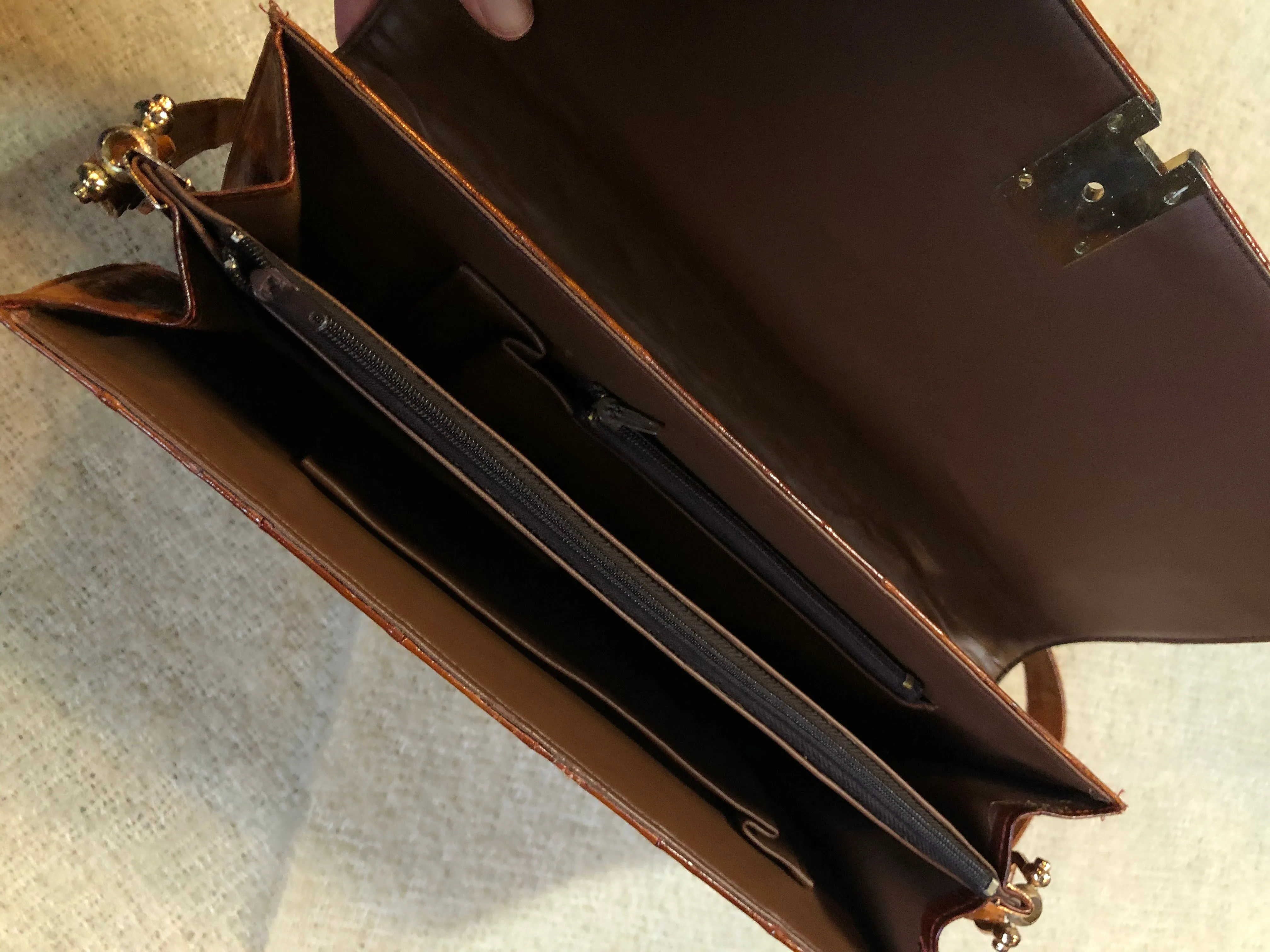 Vintage Caramel Leather Satchel