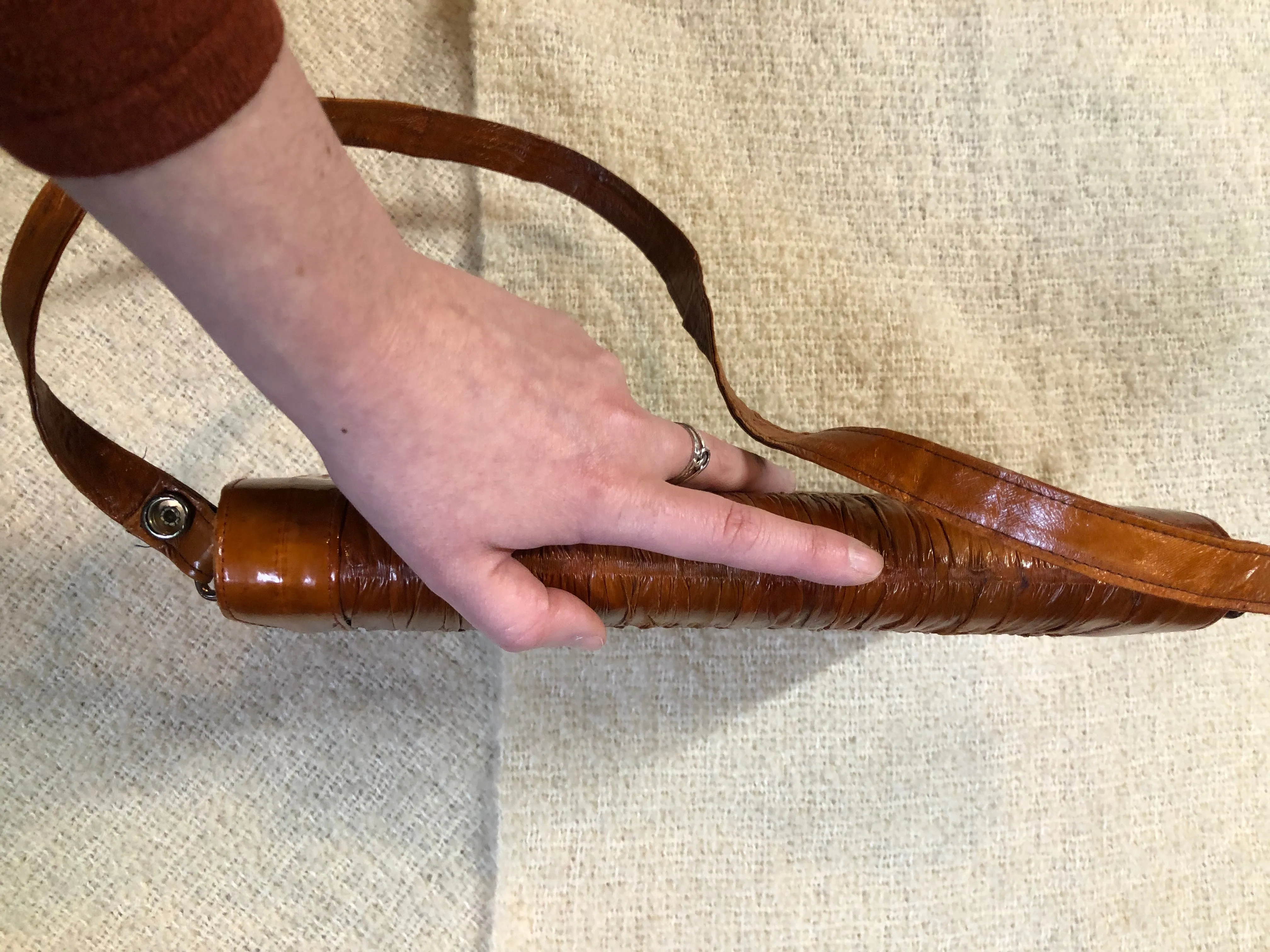 Vintage Caramel Leather Satchel