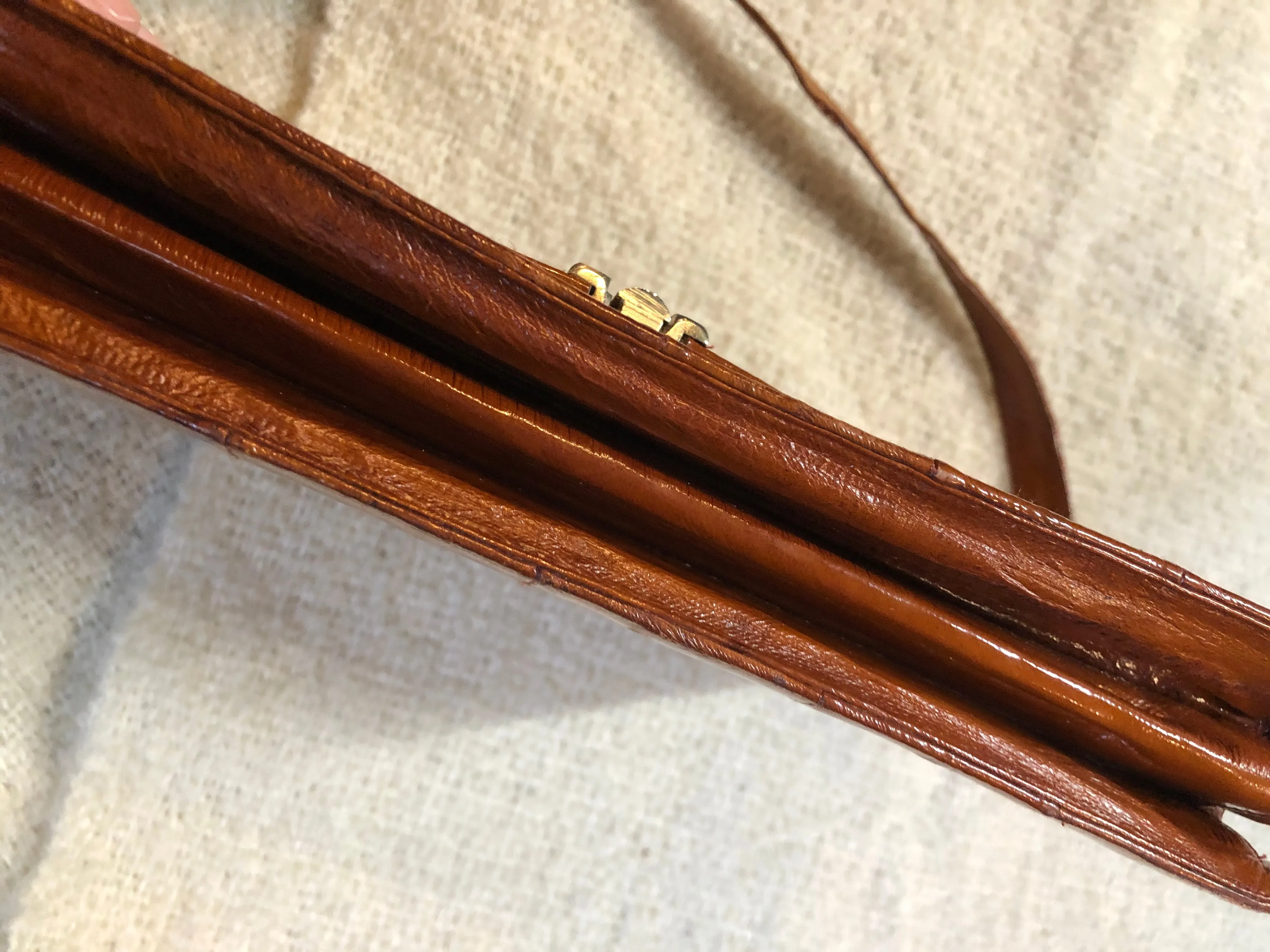 Vintage Caramel Leather Satchel