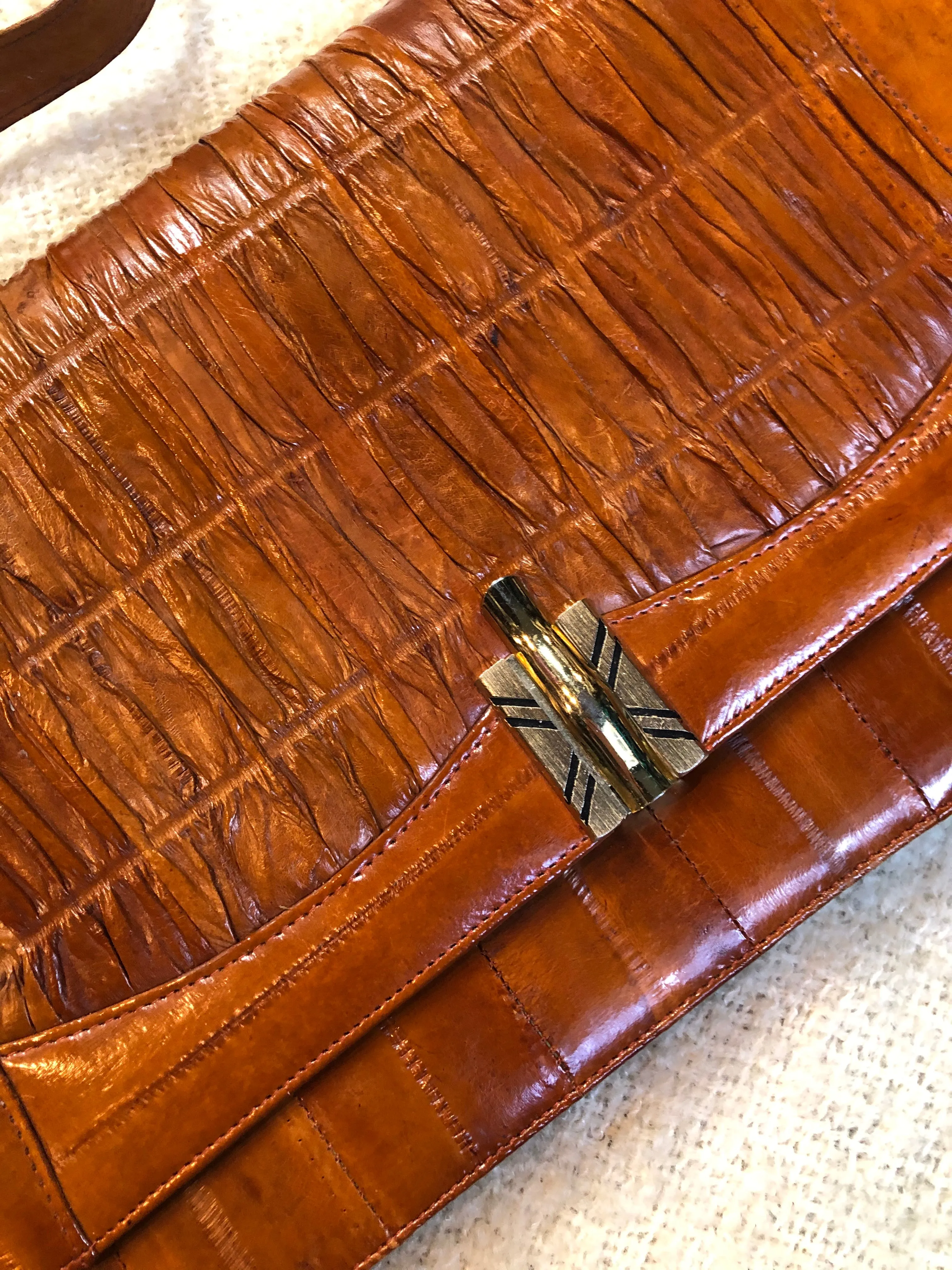 Vintage Caramel Leather Satchel