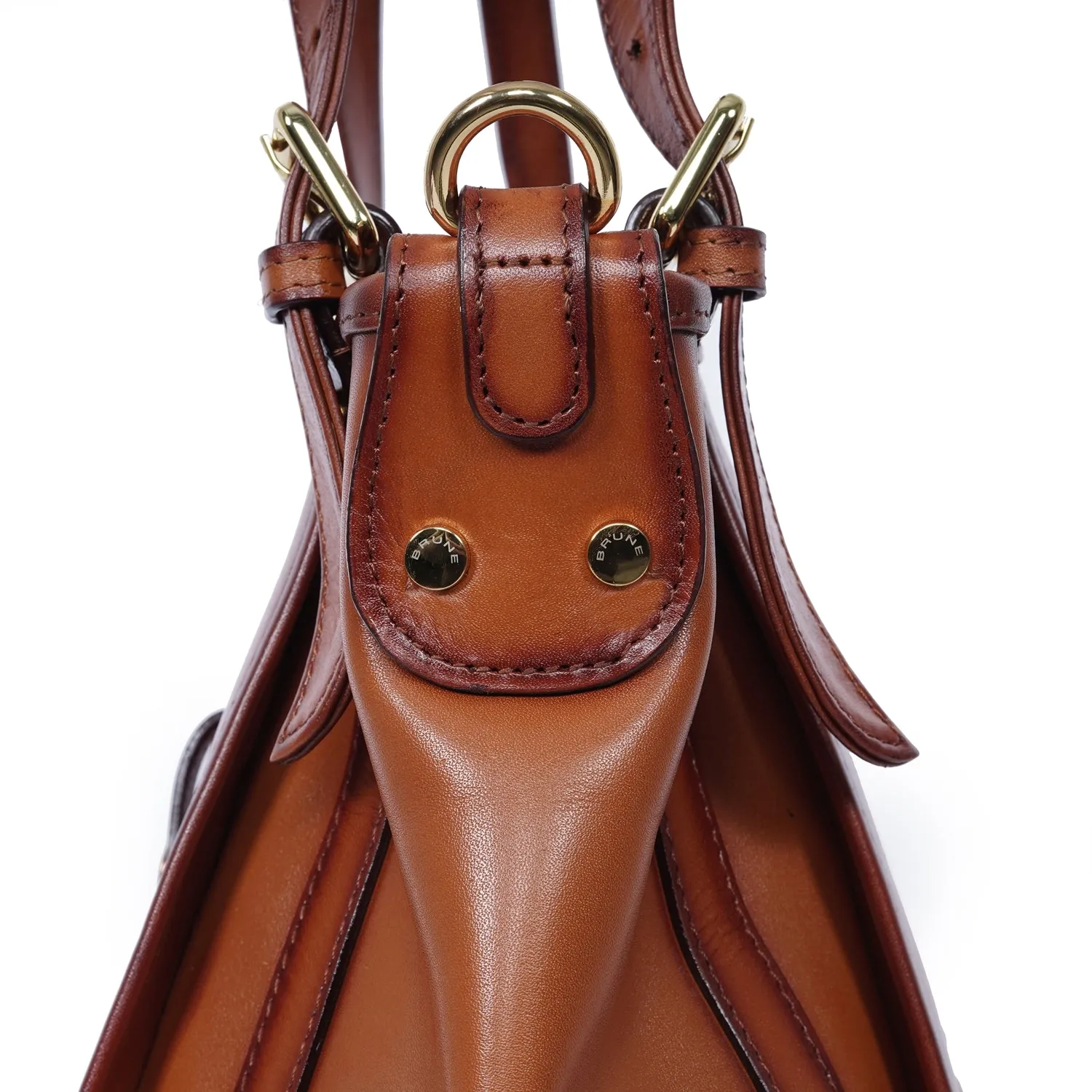 Women Fashion Bucket Bag in Tan Leather