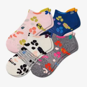 Women's Painted Leopard Ankle Sock 4-Pack