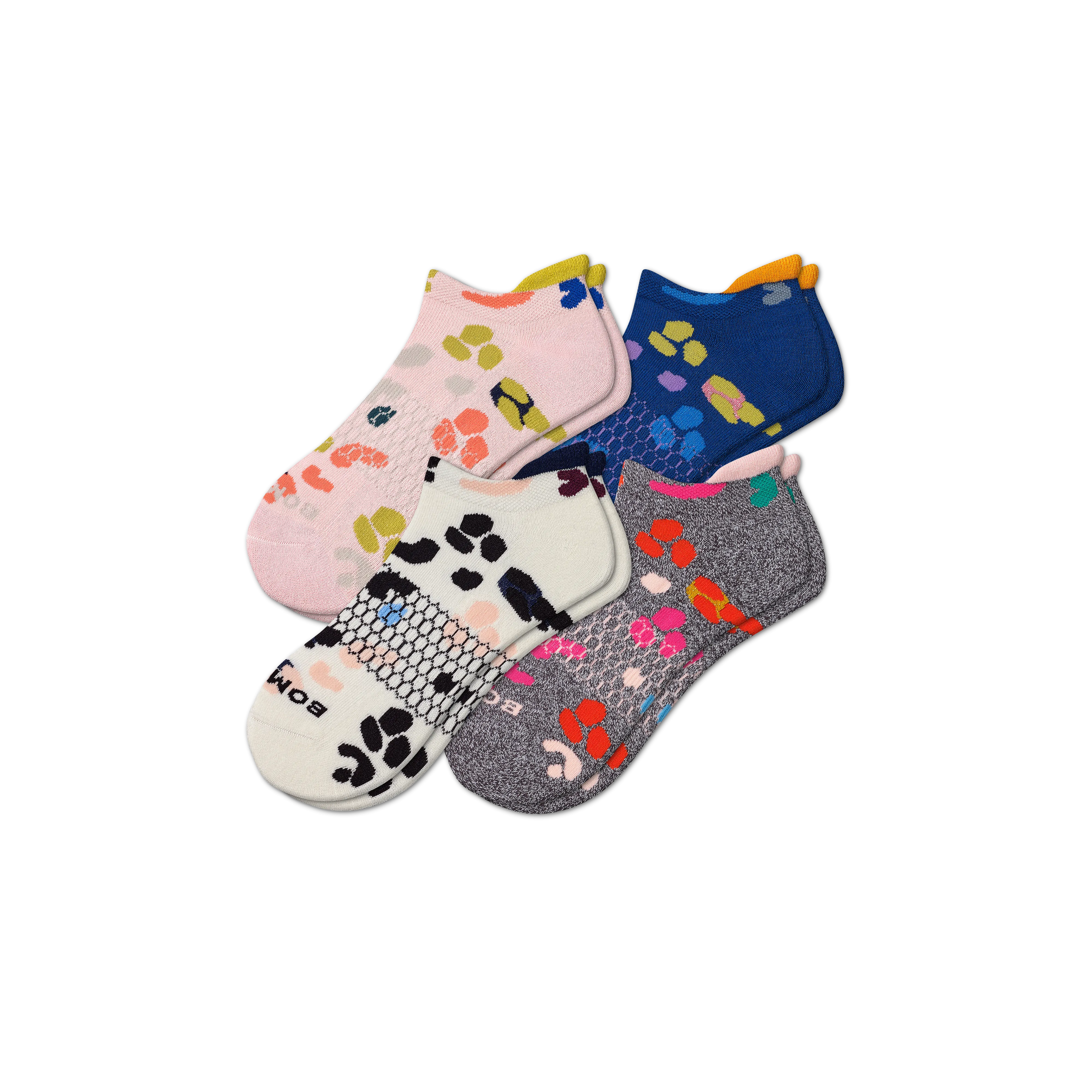 Women's Painted Leopard Ankle Sock 4-Pack